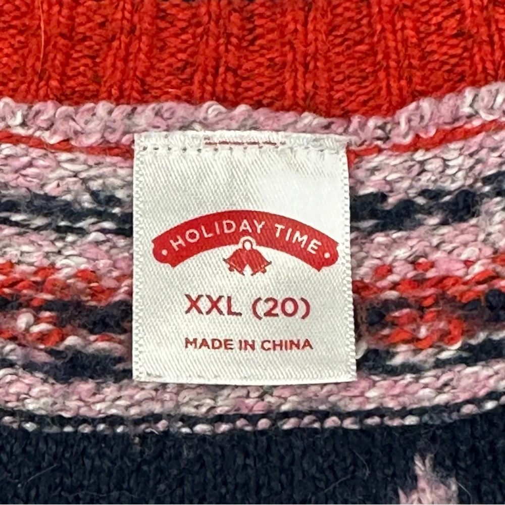 Holiday Time Dog Fair Isle Christmas Ugly Sweater XXL 20 Gray Metallic - Picture 11 of 16